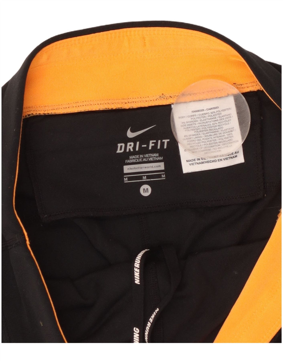 NIKE Leggings capri Dri Fit para mujer UK 44 Mediano Negro Colorblock