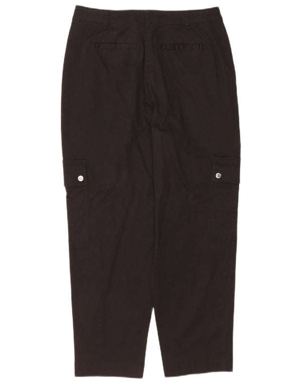 Michael Kors Womens Tapered Cargo Trousers US 6 Medium W30 L28 Black Cotton
