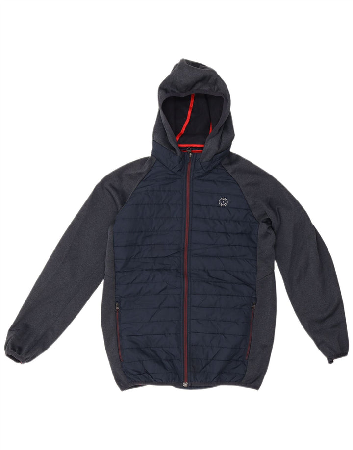 Jack & Jones Chaqueta bomber con capucha para niño 9-10 años Azul marino Colorblock