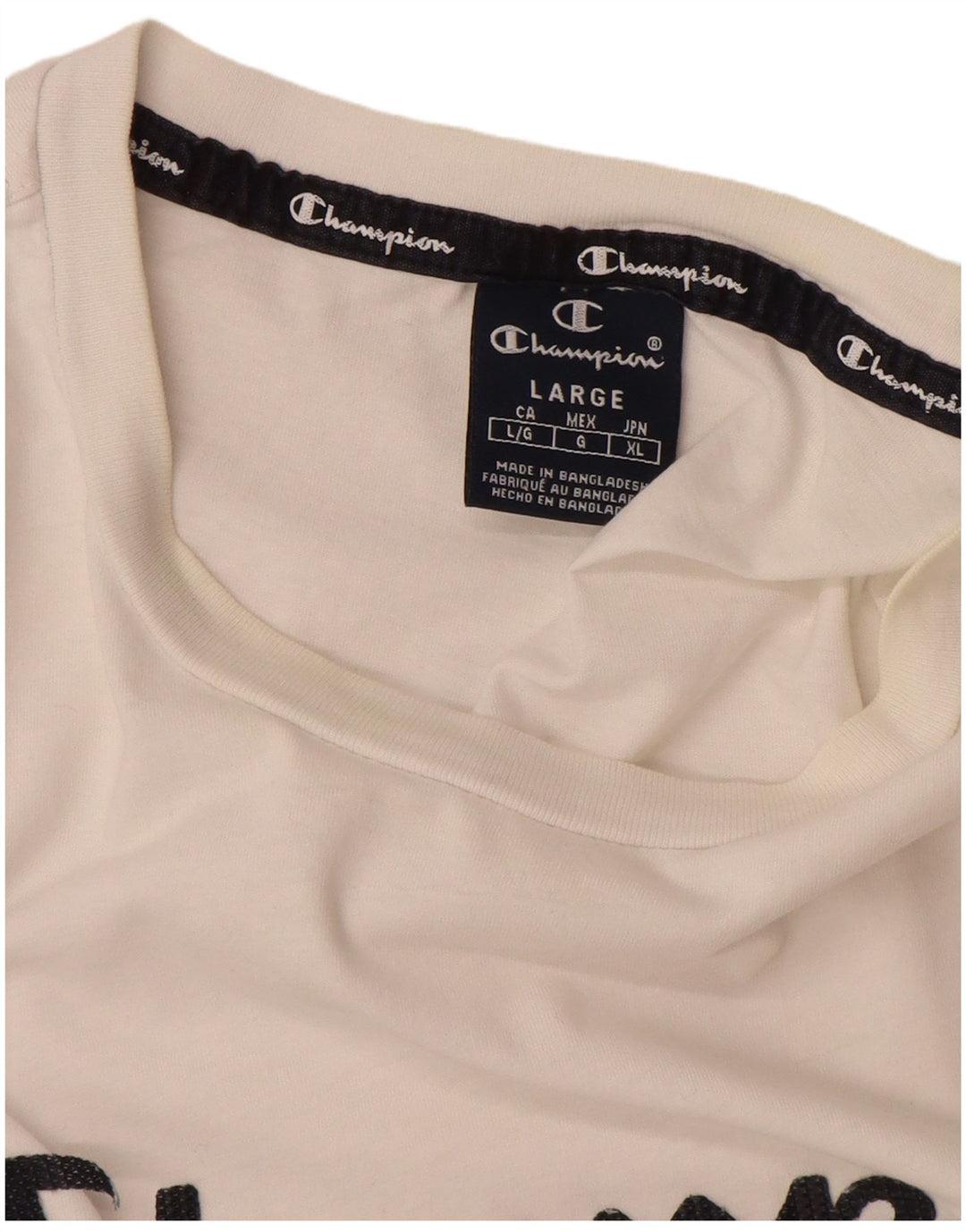 Champion Camiseta Gráfica Para Hombre Top Grande De Algodón Blanco