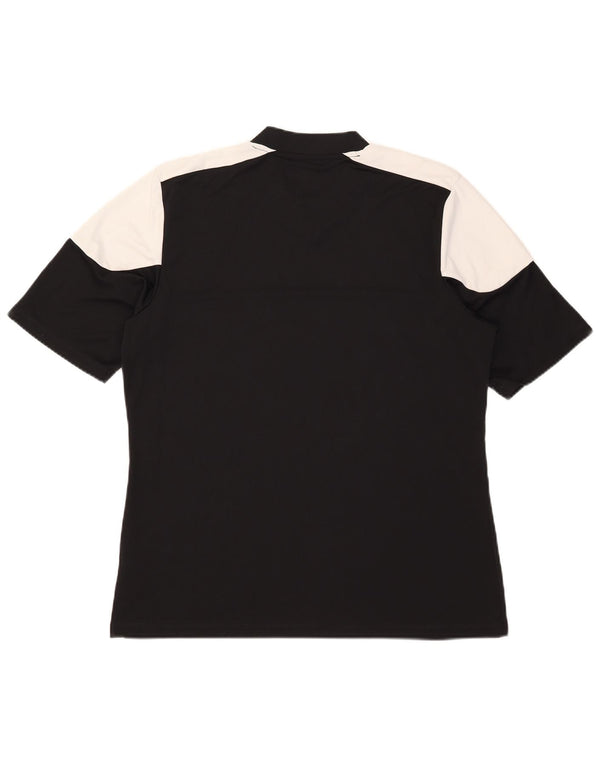 Adidas Hombre Climalite Camiseta Top Grande Negro Colorblock Poliéster
