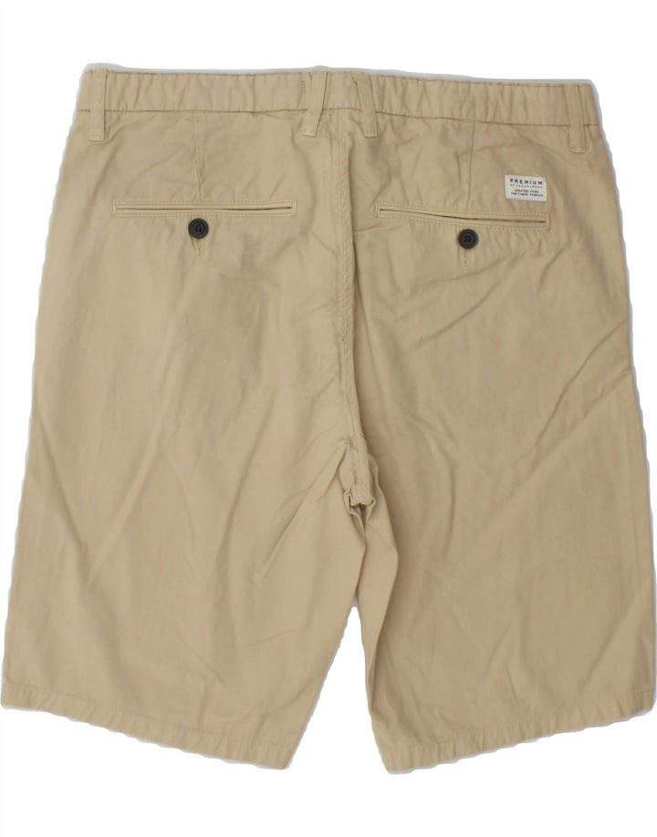 JACK & JONES Mens Chino Shorts Medium W34 Beige Cotton Vintage Jack & Jones and Second-Hand Jack & Jones from Messina Hembry 