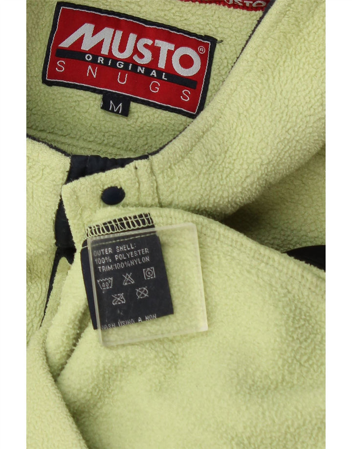 Musto Hombre Jersey De Forro Polar Con Cuello Con Botones Poliéster Verde Medio