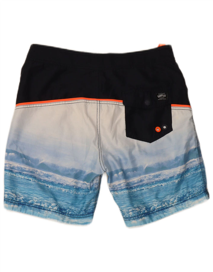 Superdry Hombre Graphic Regular Bañador Shorts Small Azul Poliéster