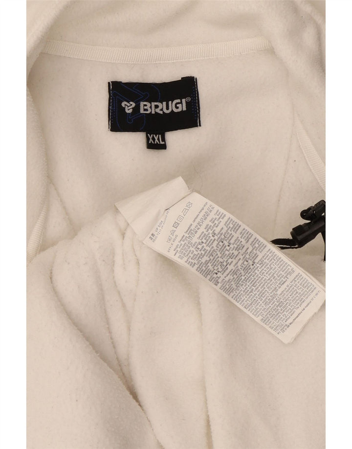 Brugi Chaqueta polar para hombre UK 44 2XL Poliéster blanco