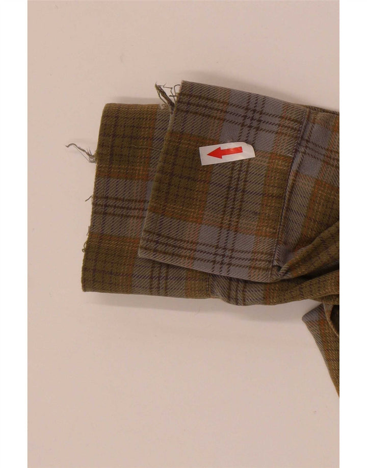 Barbour Hombre Camisa De Franela De Algodón A Cuadros Caqui Grande