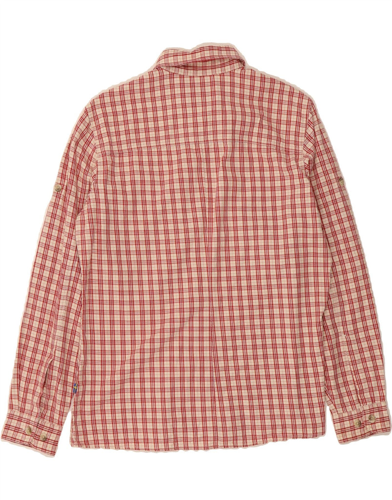 FJALL RAVEN Womens Oversized Flannel Shirt UK 10 Small Red Check Vintage Fjall Raven and Second-Hand Fjall Raven from Messina Hembry 