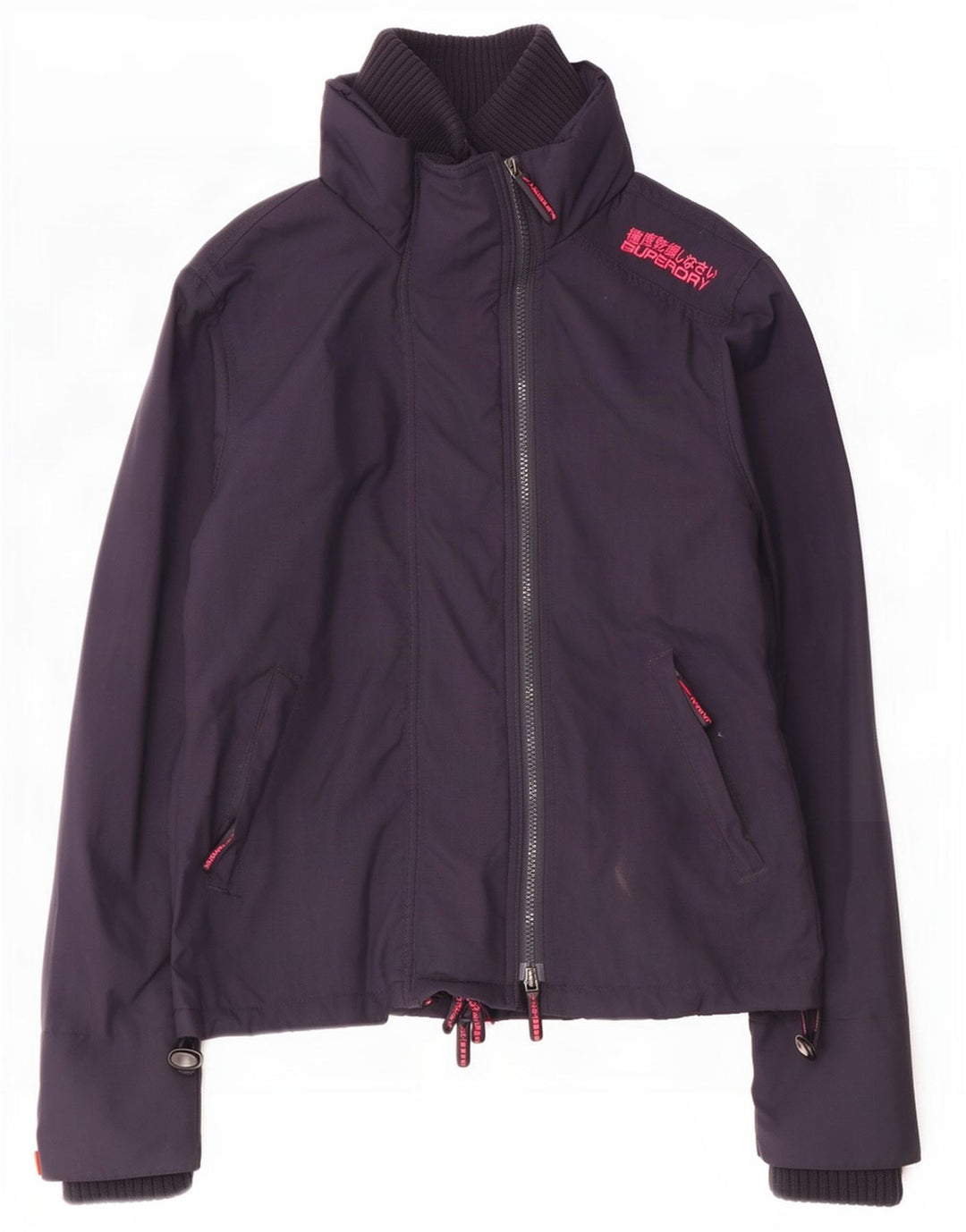 Chaqueta impermeable Superdry para mujer, talla 44, nailon azul marino mediano