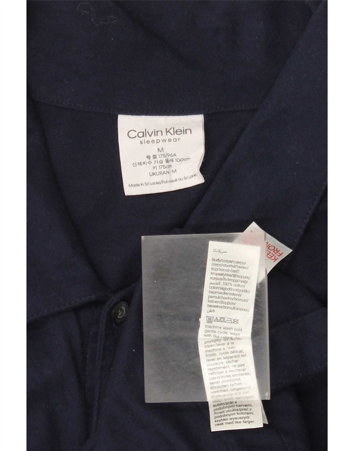 Camisa Calvin Klein Hombre Algodón Azul Marino Mediano