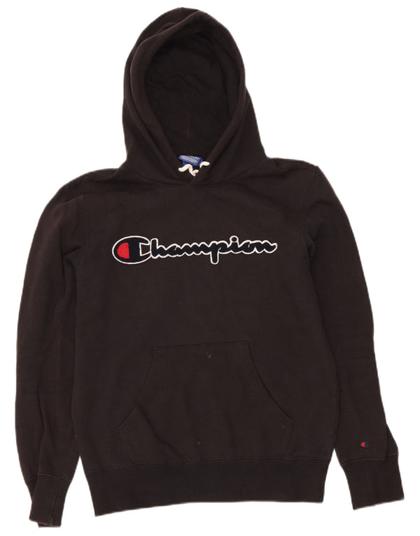 Champion Sudadera Con Capucha Gráfica Para Hombre Jersey Pequeño De Algodón Negro