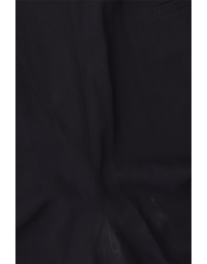 Marks & Spencer Pantalón chino regular para hombre W42 L30 Poliéster azul marino