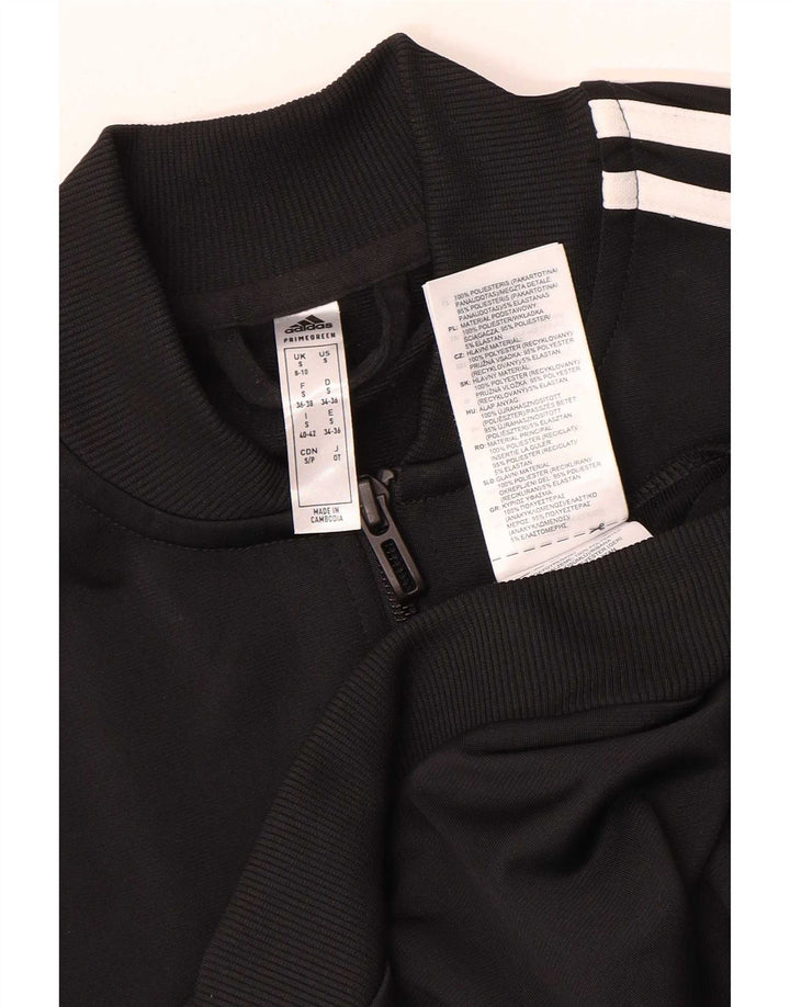 Adidas - Chaqueta de chándal para mujer, talla 8/10, poliéster negro pequeño