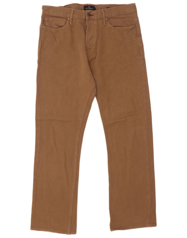 Marks & Spencer Pantalones casuales de corte regular Blue Harbor para hombre W34 L31 Beige