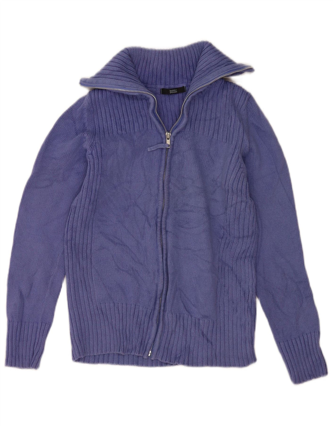 Marks & Spencer Suéter tipo cárdigan para mujer Reino Unido 12 Algodón morado mediano