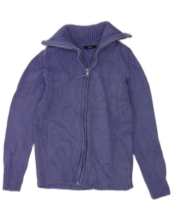 Marks & Spencer Suéter tipo cárdigan para mujer Reino Unido 12 Algodón morado mediano