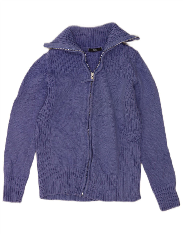 Marks & Spencer Suéter tipo cárdigan para mujer Reino Unido 12 Algodón morado mediano