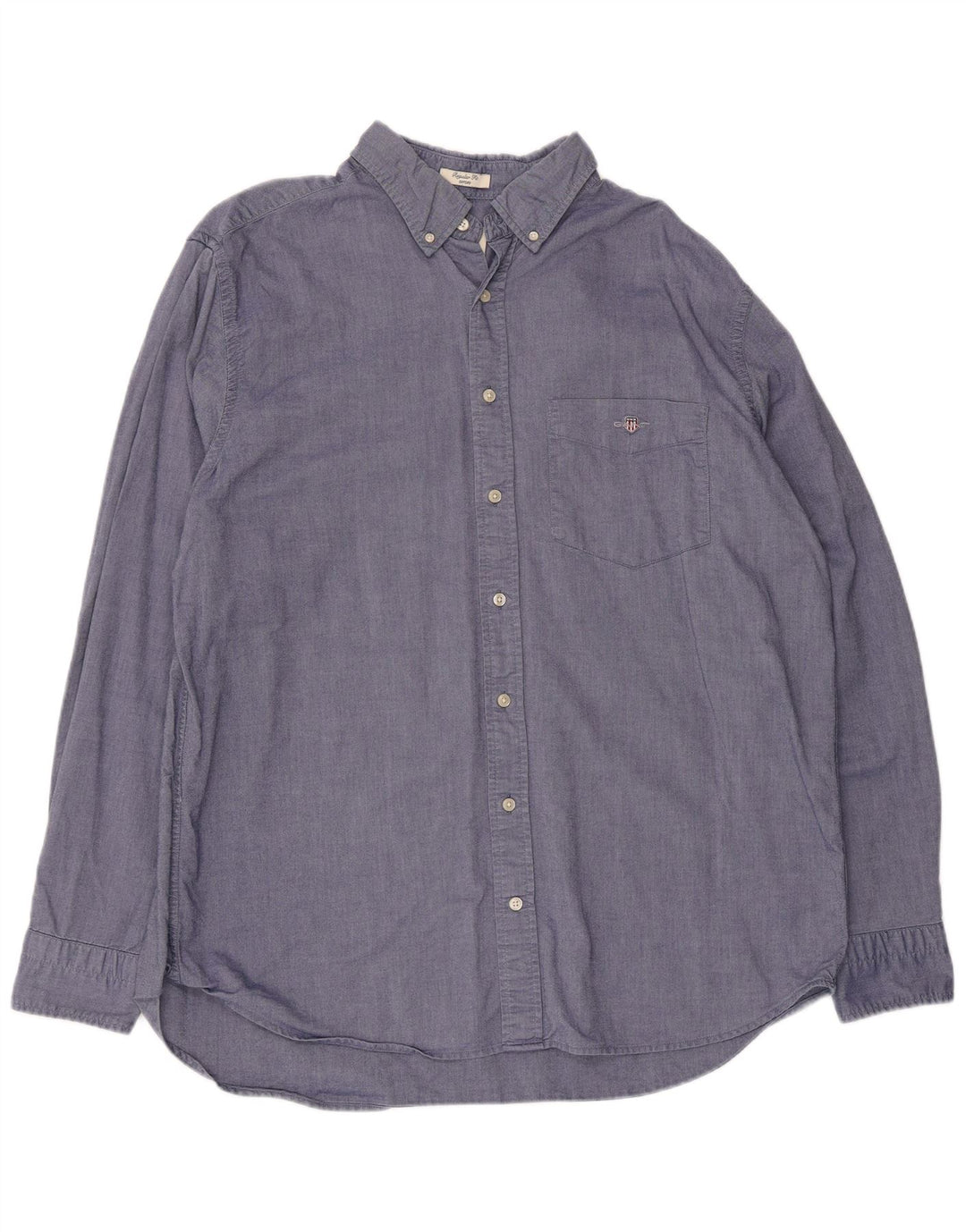 Camisa Gant Regular Fit Hombre Talla 45/46 2XL Algodón Azul