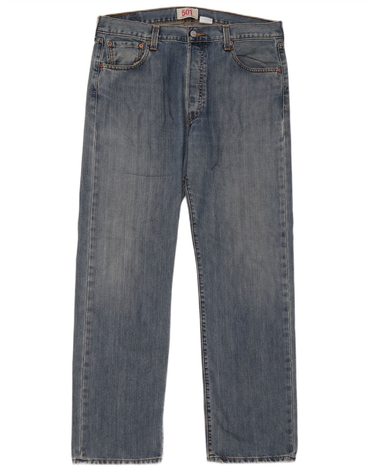 Levi's Hombre 501 Vaqueros Rectos W36 L32 Algodón Azul
