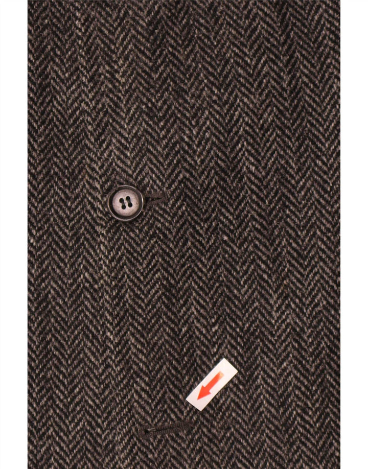 Fay Chaqueta tipo blazer de 3 botones para hombre UK 40 Large Grey Herringbone Wool