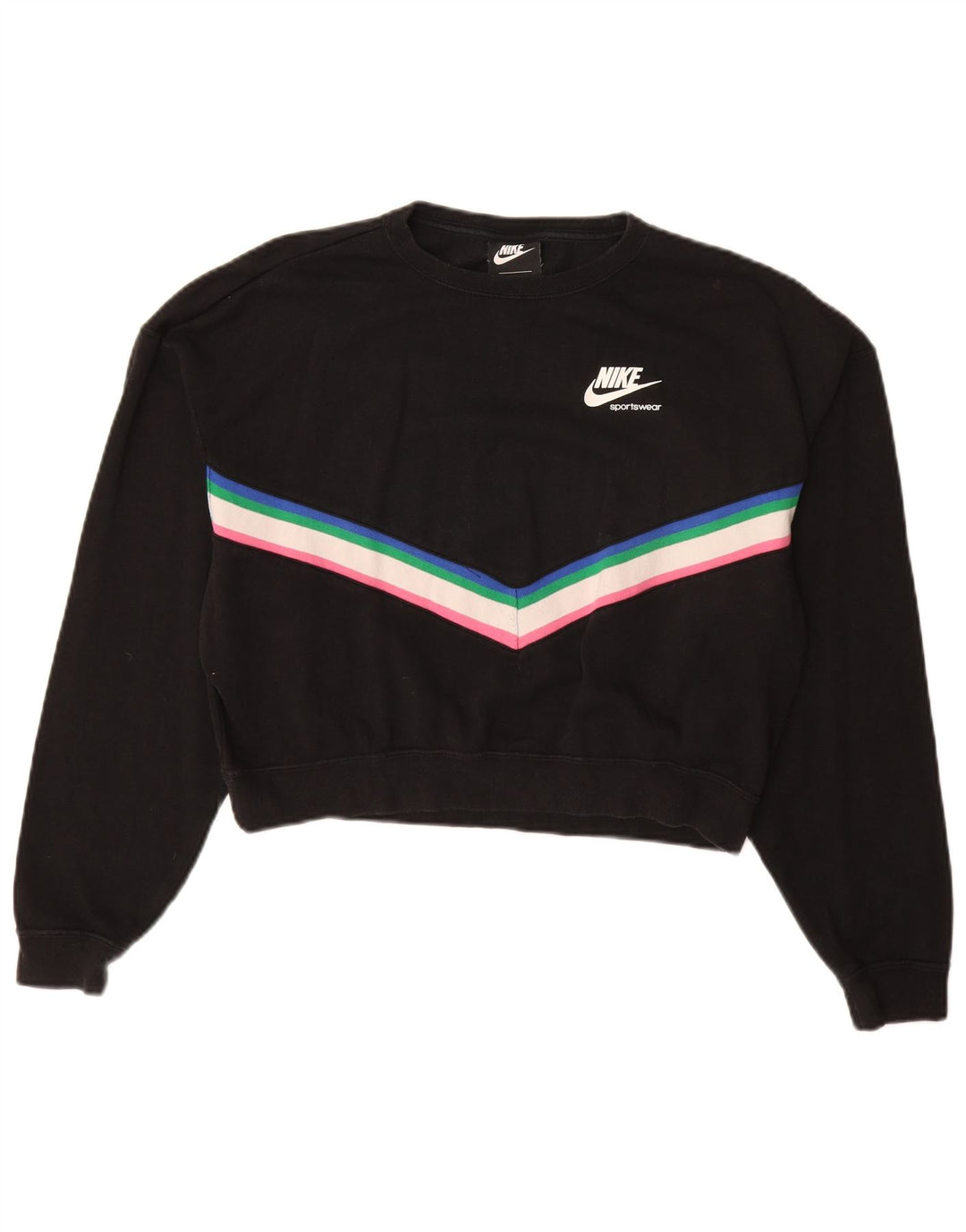 NIKE Sudadera con gráfico extragrande para mujer, talla 10, color negro
