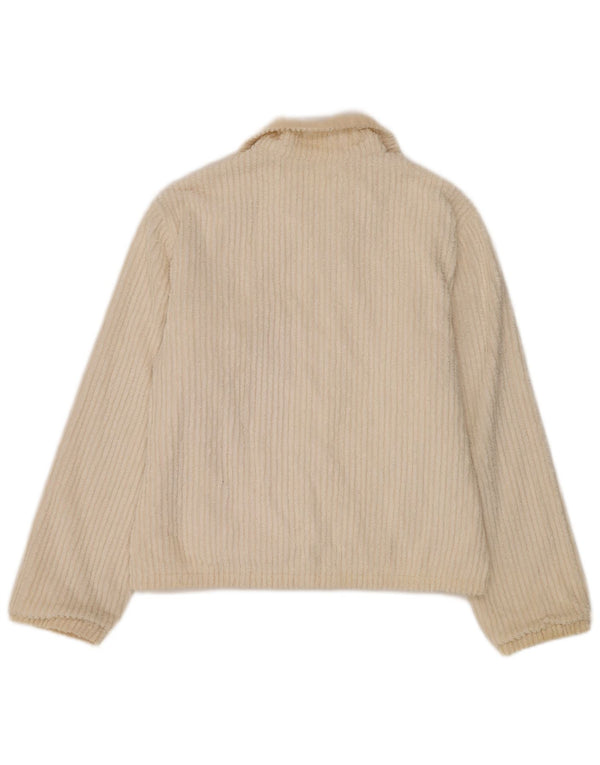 Belfe Chaqueta polar reversible para mujer IT 46 Large Beige