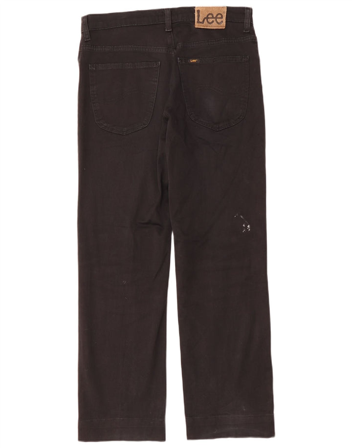 LEE Pantalones informales rectos Brooklyn para hombre W32 L28 Algodón negro