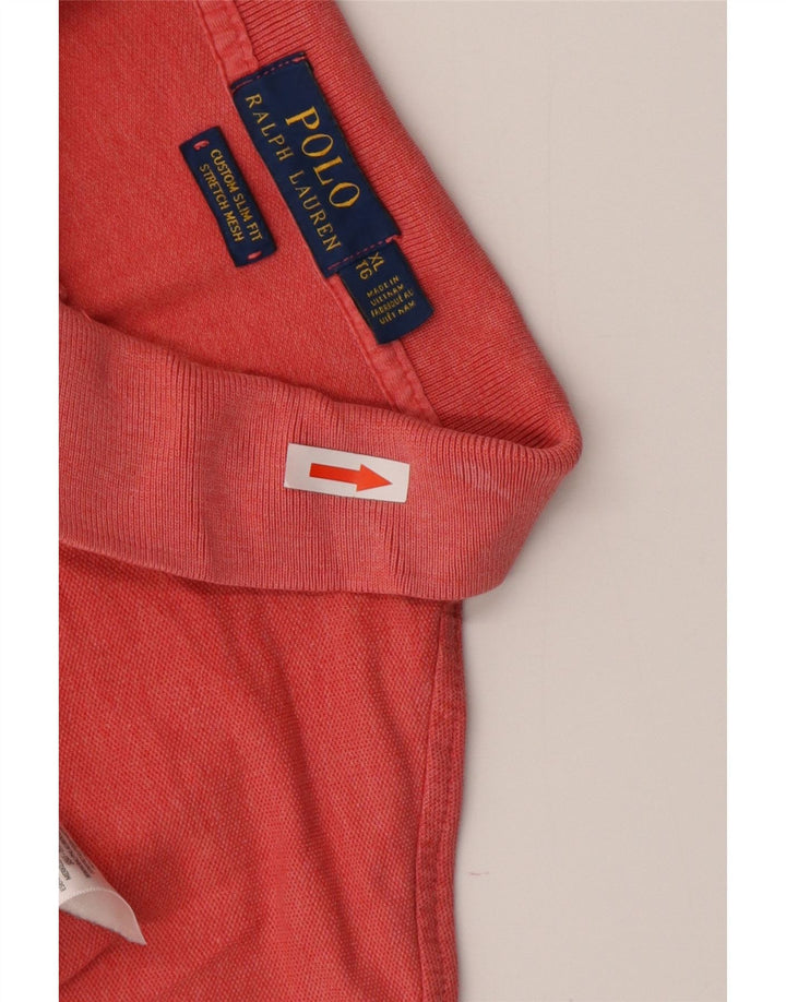 POLO RALPH LAUREN Polo ajustado personalizado para hombre XL Algodón rojo