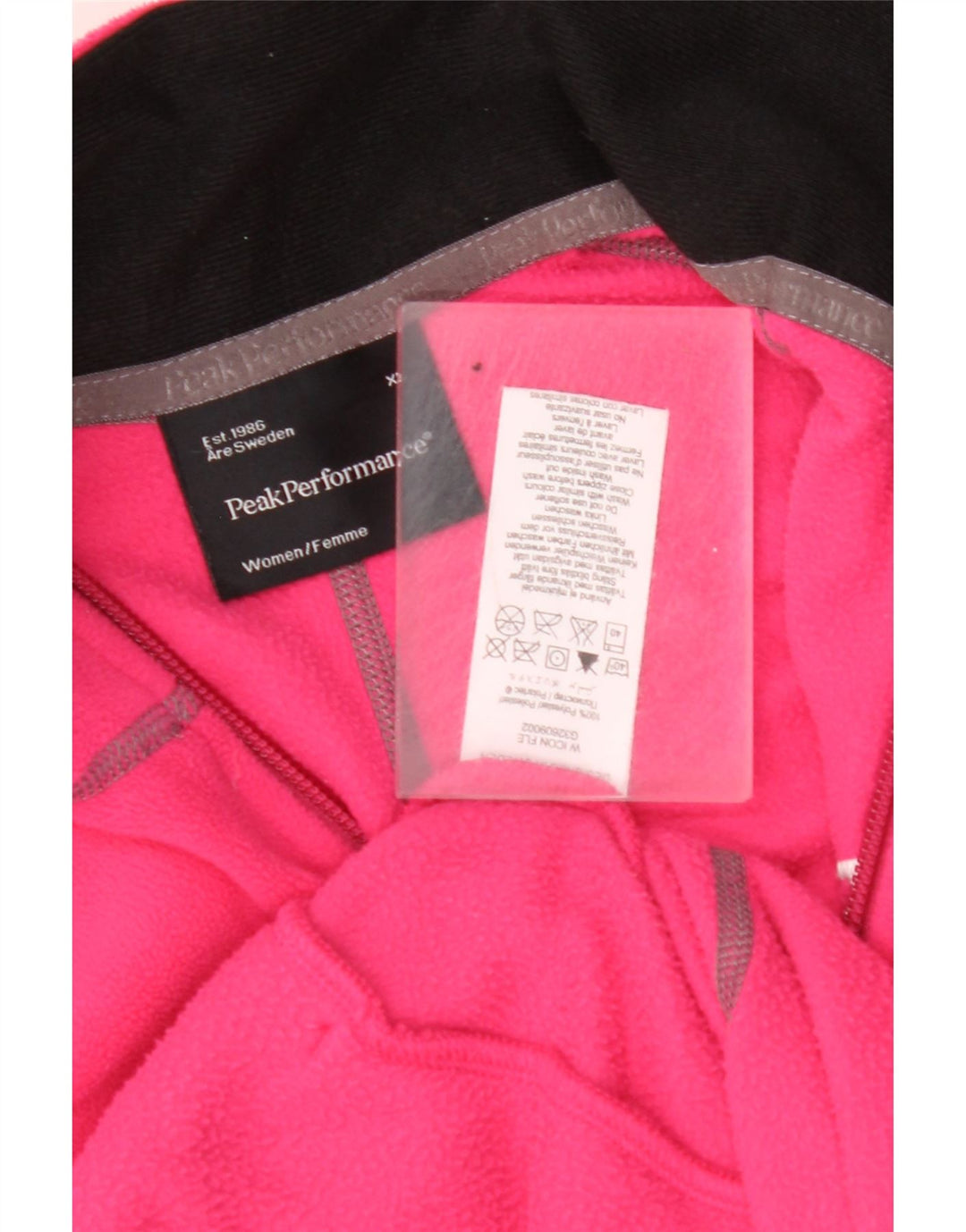 PEAK PERFORMANCE Chaqueta polar gráfica para mujer UK 40 XL Poliéster rosa
