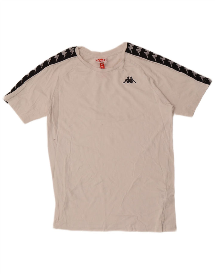 Kappa Hombre Camiseta Gráfica Top Medium Blanco Colorblock Algodón