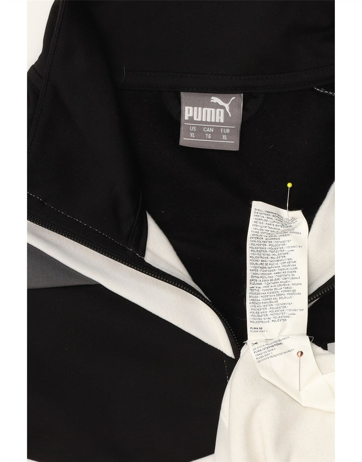 Puma Hombre Gráfico Chándal Top Chaqueta XL Blanco Colorblock Poliéster