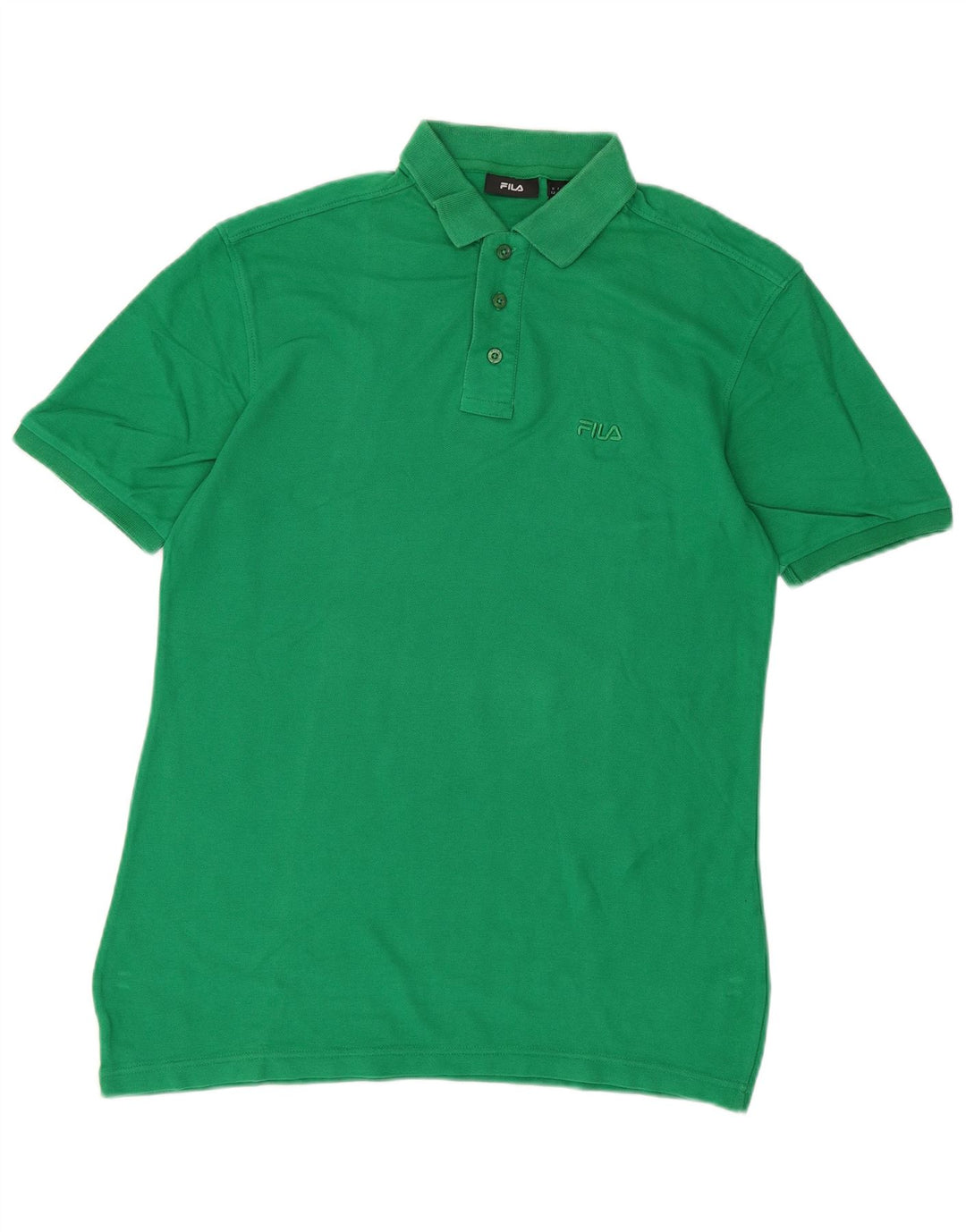 FILA Polo para hombre de algodón verde grande