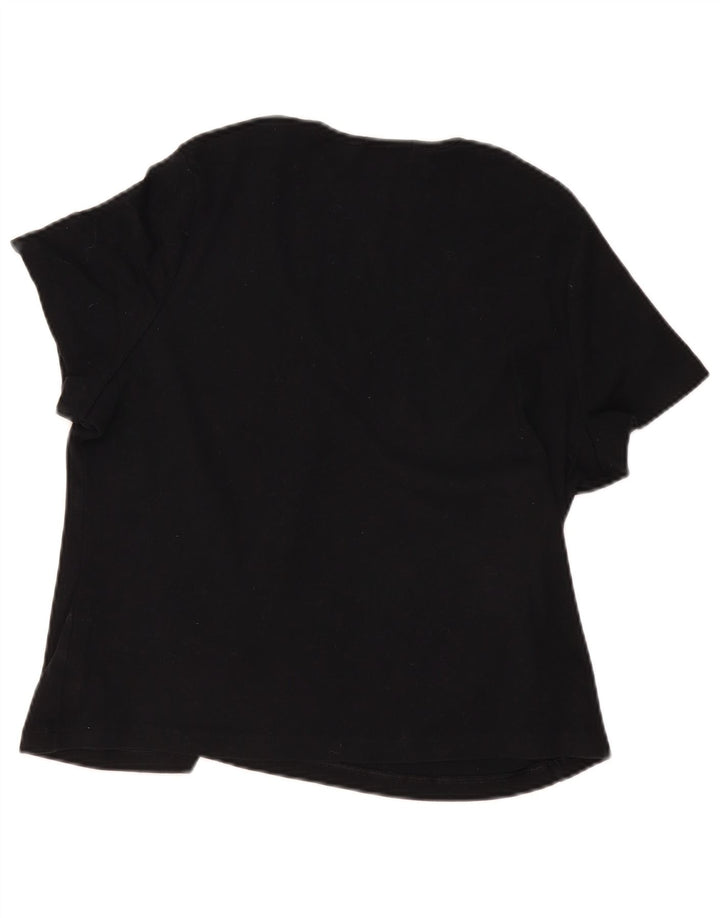 Marks & Spencer Blusa para Mujer Top UK 22 3XL Algodón Negro