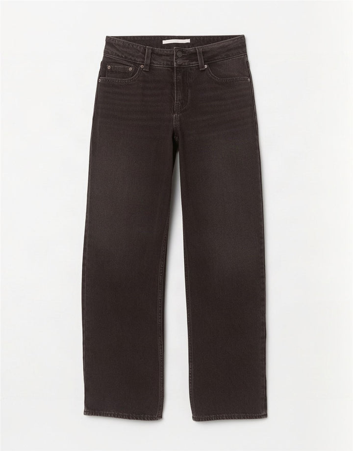 Levi's Vaqueros De Pierna Ancha Para Mujer W24 L32 Negro