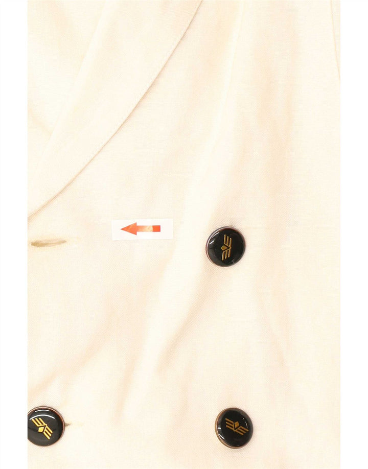 Vintage mujer chaqueta blazer de doble pecho EU 38 medio blanco apagado