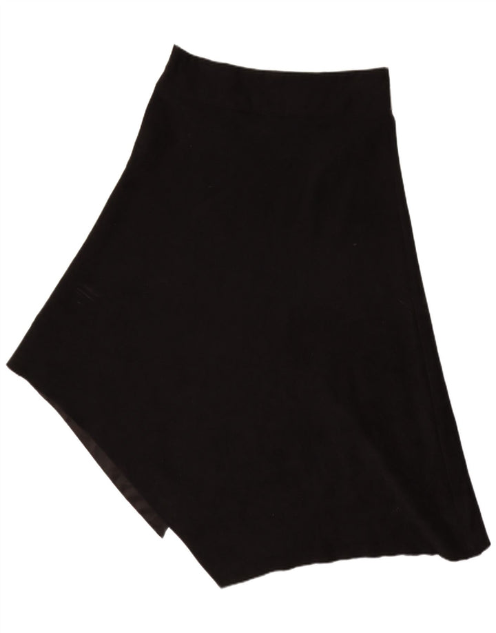 Falda asimétrica vintage de cintura alta para mujer IT 48 XL W30 Poliéster negro