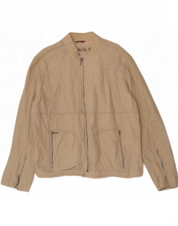 Lee Cooper Chaqueta Bomber para Hombre UK 44 2XL Nylon Beige
