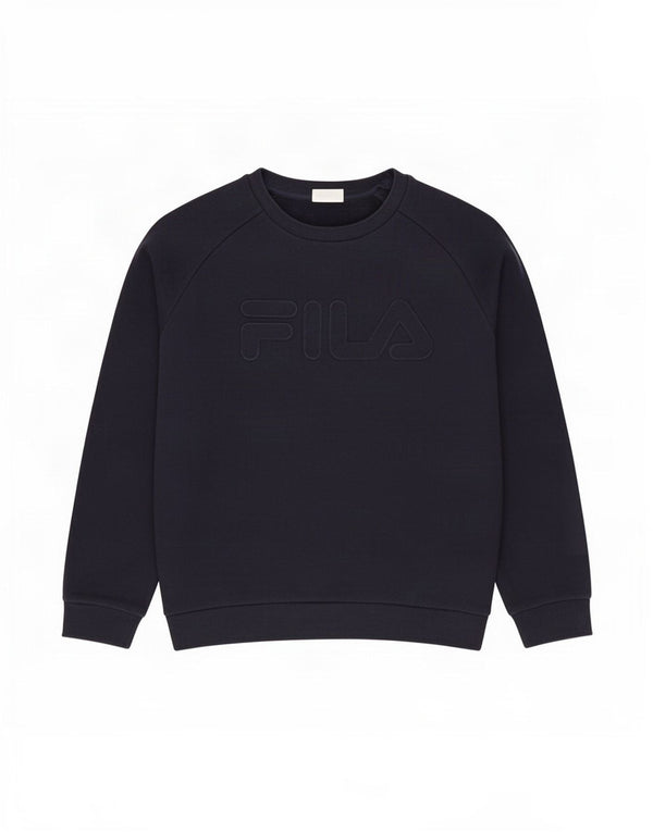 Fila Mens Graphic Sweatshirt Jumper 2XL Navy Blue Cotton