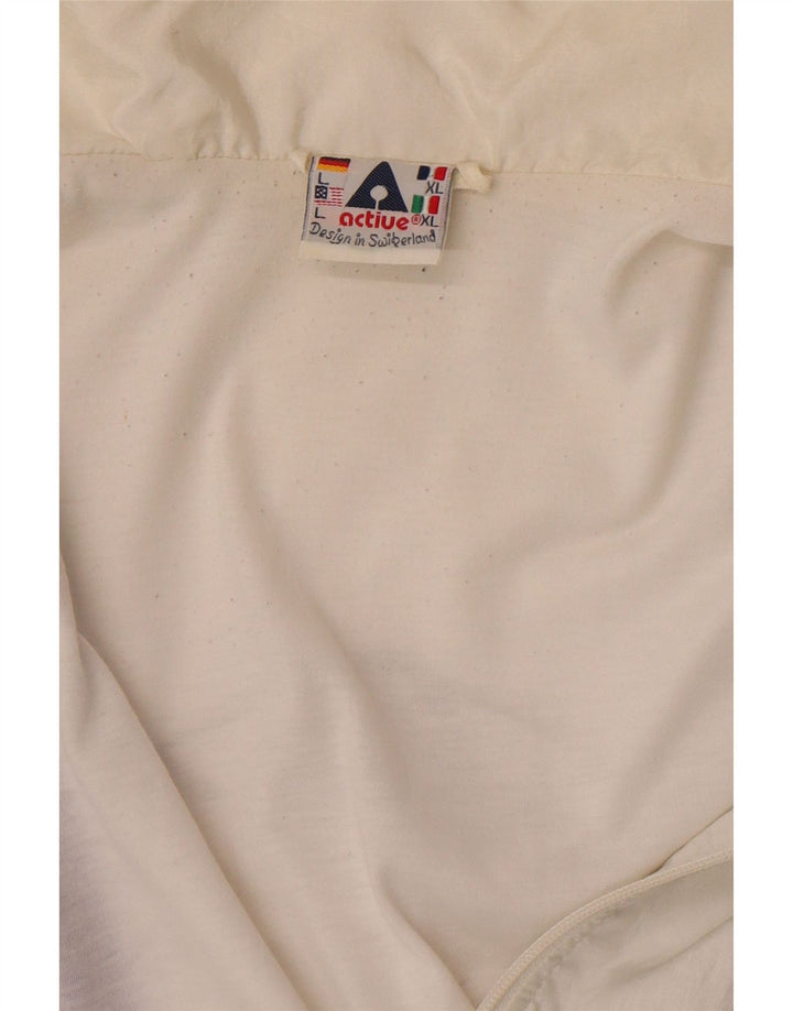 Active - Chaqueta de chándal holgada para hombre, talla grande, color blanco