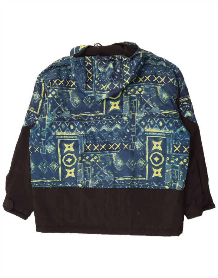 RODEO Chaqueta de esquí con capucha para hombre UK 46 3XL Negro Geométrico