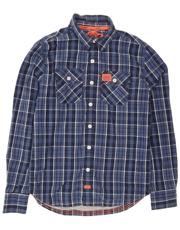 Superdry Camisa De Franela Lumberjack De Algodón A Cuadros Azul Marino Grande