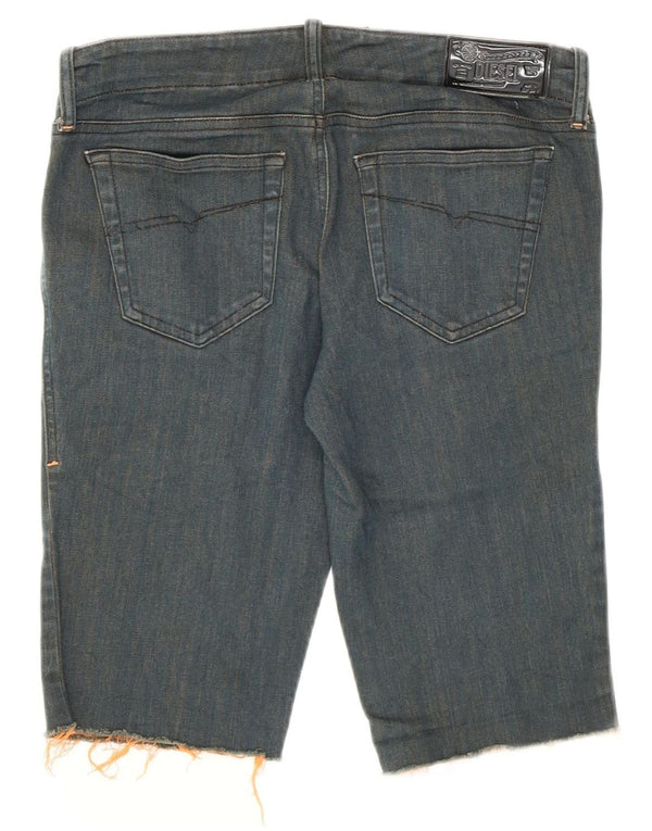 Diesel Mujer Grupee Denim Shorts W27 Small Azul Marino Algodón