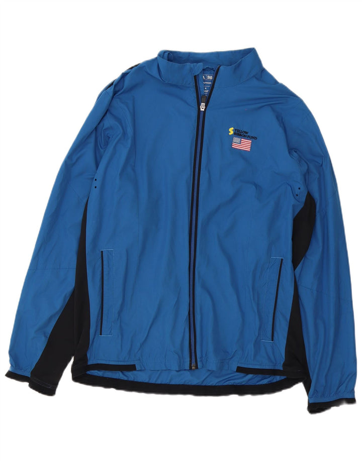 Adidas Hombre Clima Proof Chándal Top Chaqueta Azul Medio Colorblock