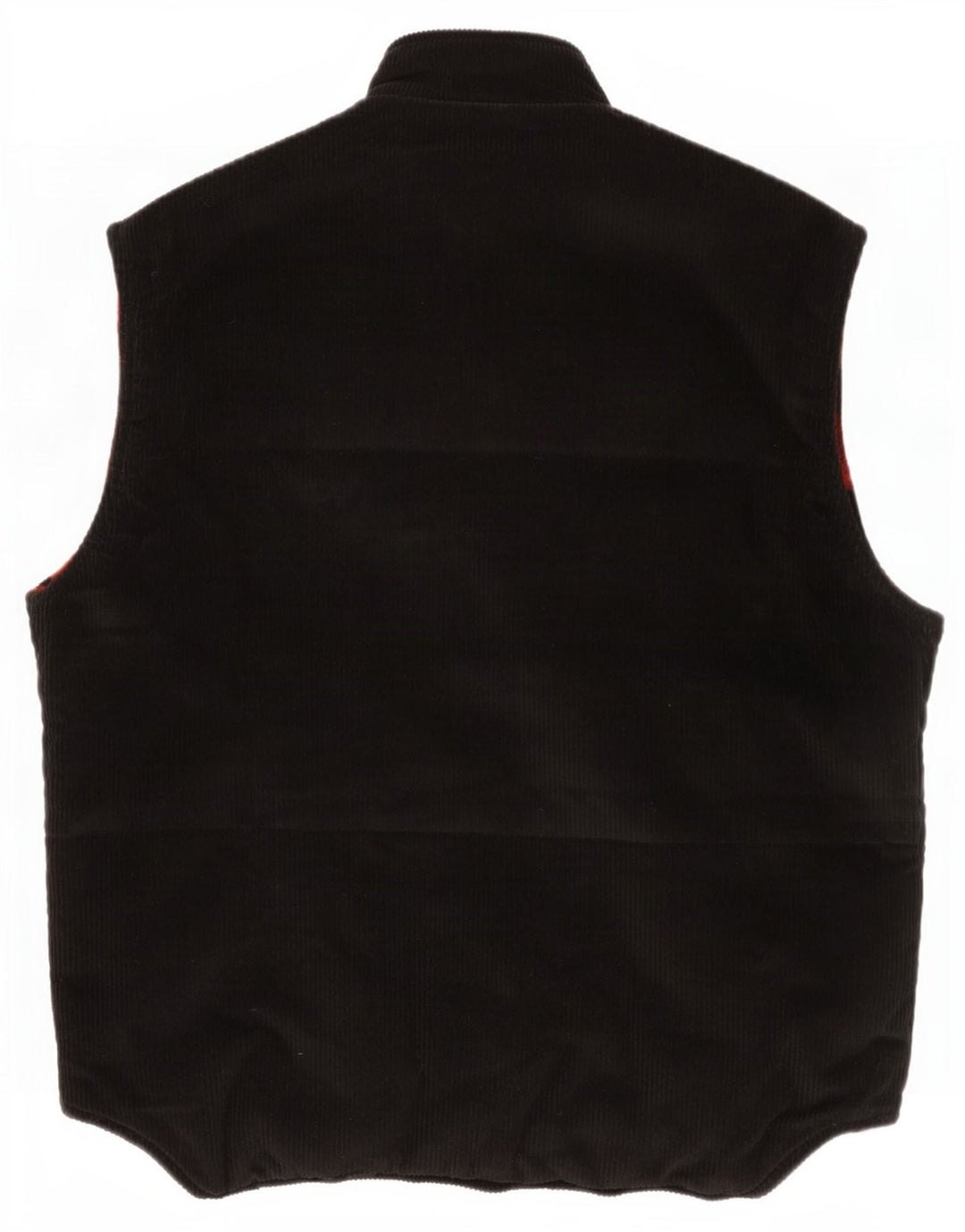Woolrich Chaleco de pana reversible para hombre Reino Unido 38 Lana negra mediana