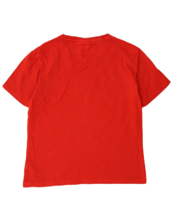 Tommy Hilfiger Camiseta gráfica de manga corta para mujer Top UK 10 Small Red