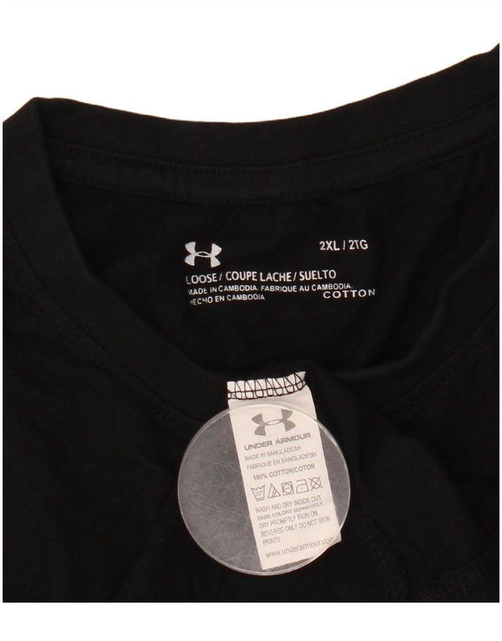 Under Armour Camiseta para hombre Top 2XL Algodón negro