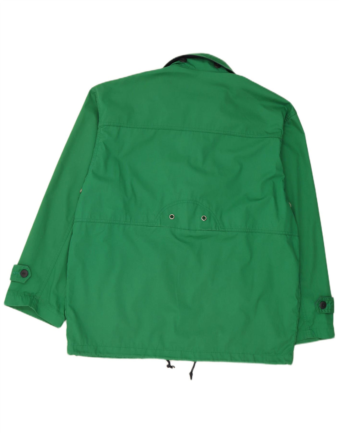 Vintage hombres Yachting Loose Fit chaqueta utilitaria Reino Unido 38 poliéster verde medio