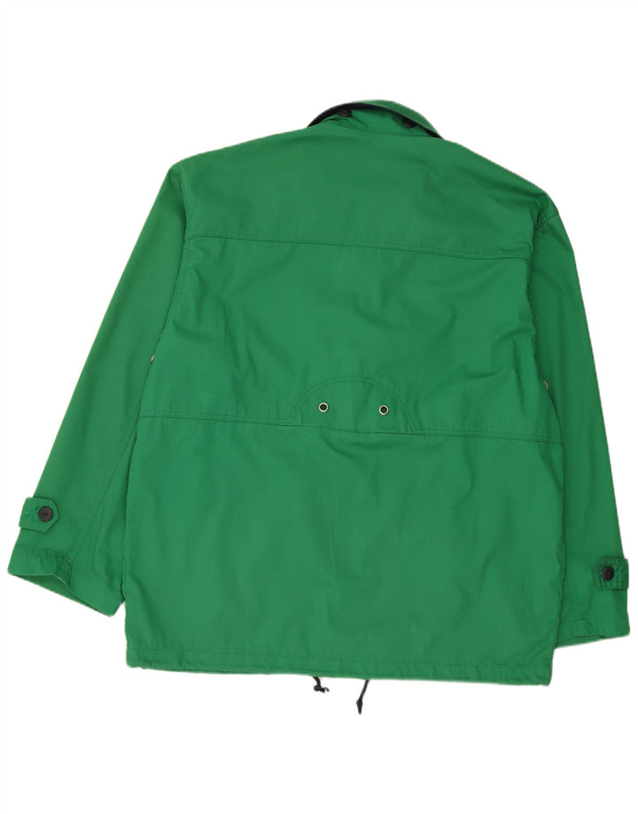 Vintage hombres Yachting Loose Fit chaqueta utilitaria Reino Unido 38 poliéster verde medio