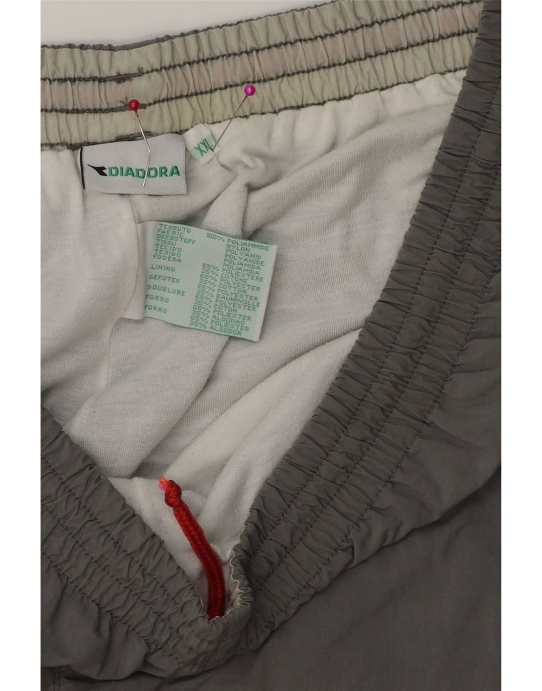 DIADORA Pantalón Chándal Hombre 2XL Gris Poliéster