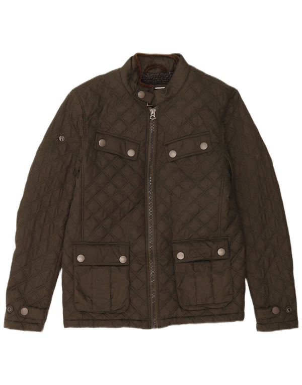 Superdry Chaqueta acolchada para hombre UK 38 Poliéster caqui medio