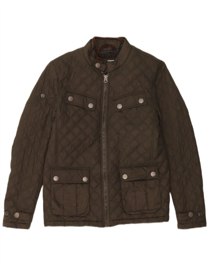 Superdry Chaqueta acolchada para hombre UK 38 Poliéster caqui medio